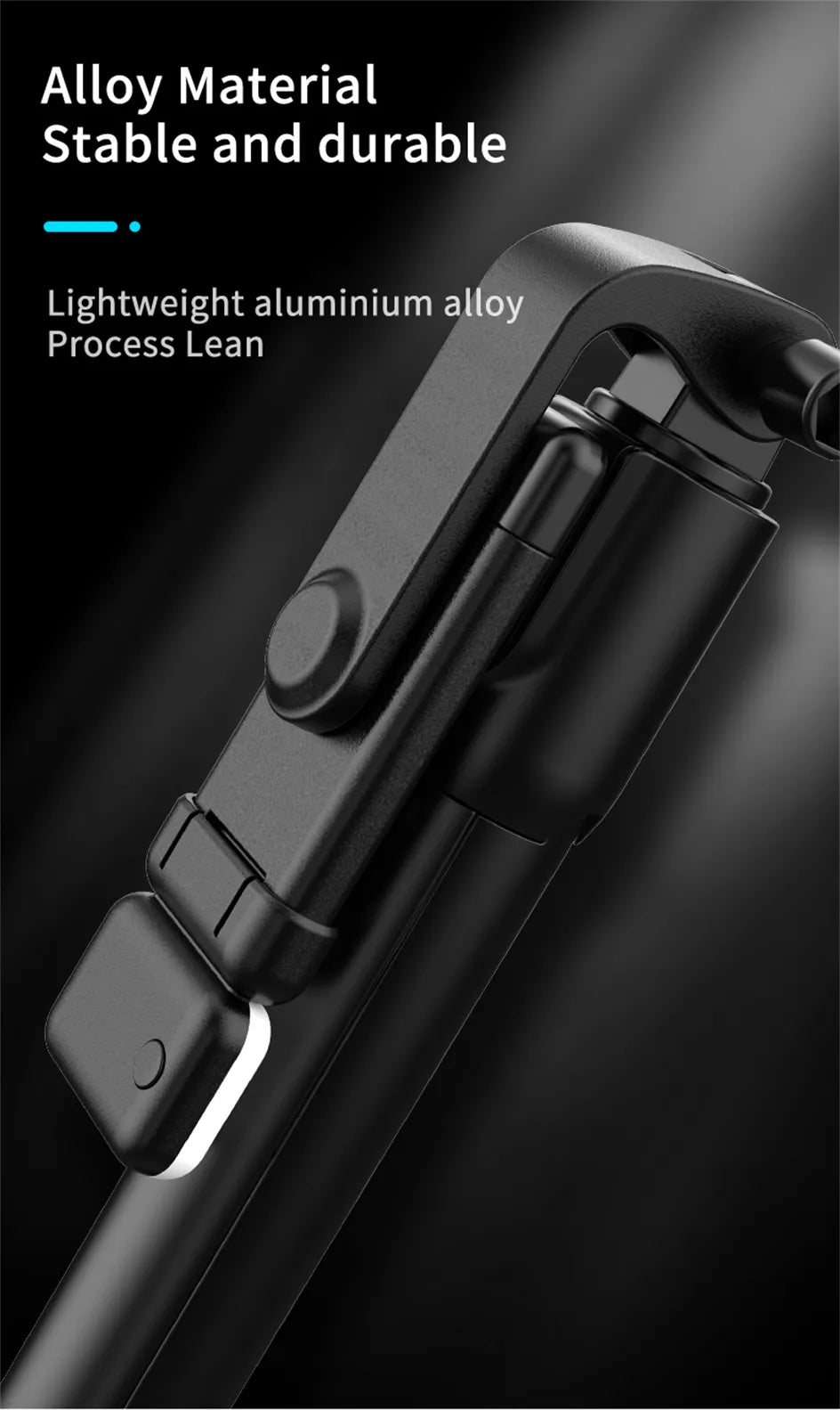 3-in-1 Multifunctional Selfie Stick Tripod Stand with LED Fill Light