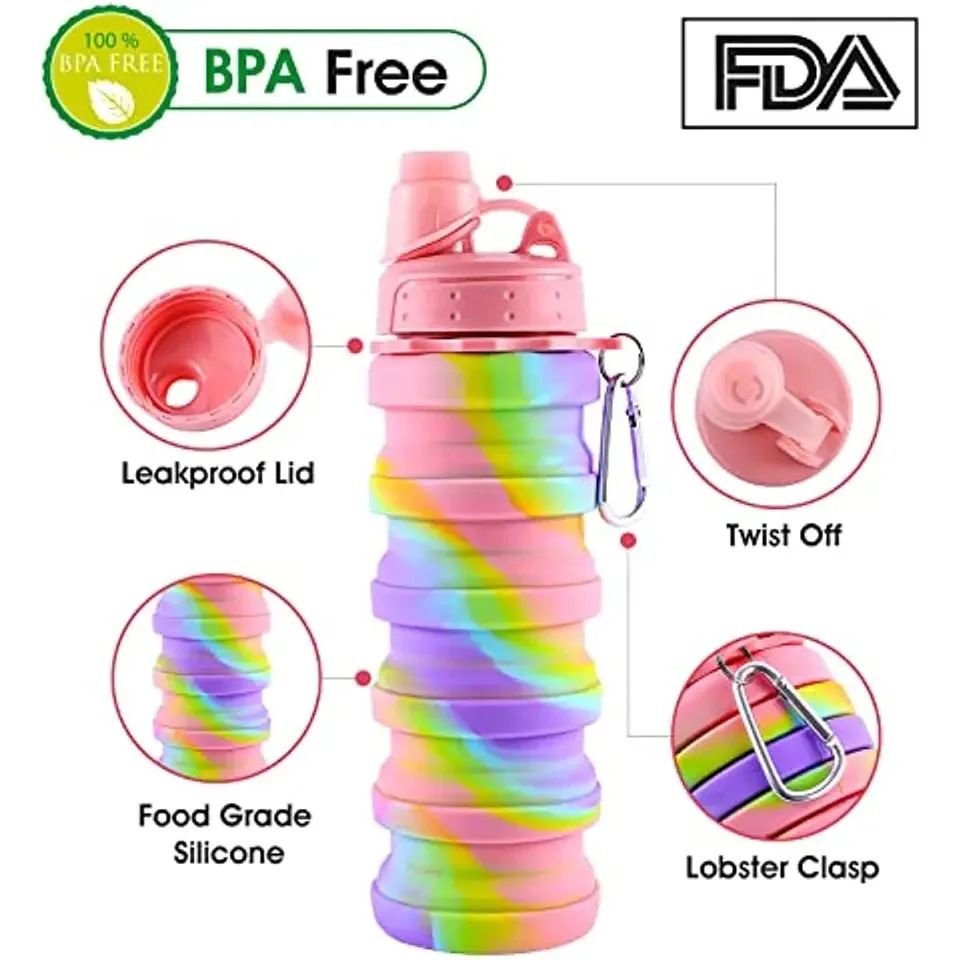 500ml Creative Silicone Folding Water Cup.