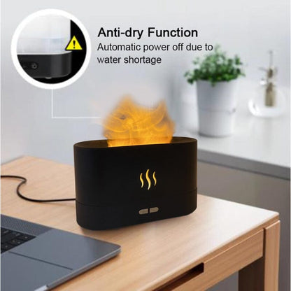 LED Simulation Night Light Silent Air Humidifier