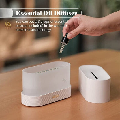 LED Simulation Night Light Silent Air Humidifier