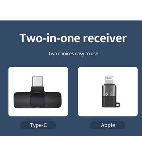 K9 Double Mic Plus 3 Connectors (iPhone Plus Type C Plus Android)