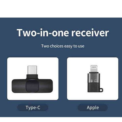 K9 Double Mic Plus 3 Connectors (iPhone Plus Type C Plus Android)
