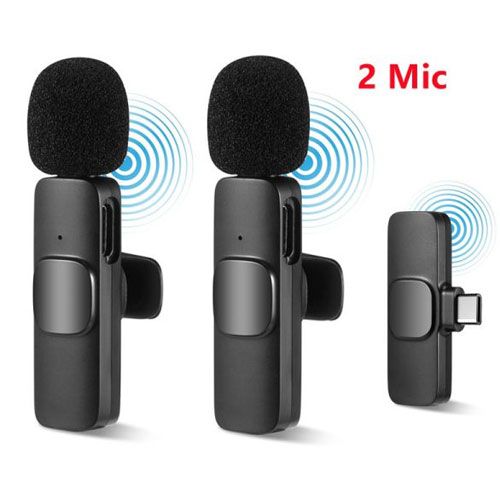 K9 Double Mic Plus 3 Connectors (iPhone Plus Type C Plus Android)